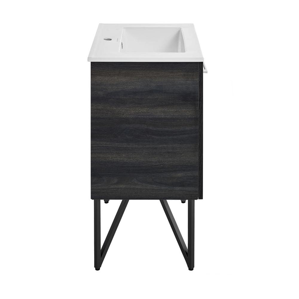 Annecy 24" Black Walnut Freestanding Bathroom Vanity