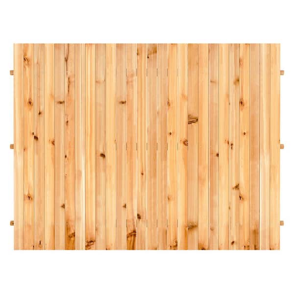 Outdoor Essentials 6 ft. x 8 ft. Cedar Doweled Flat-Top Fence Panel