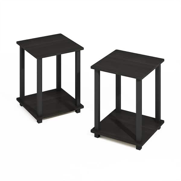 Furinno Turn-N-Tube 19.6 in. Tall Espresso/Black Wood 3-Shelf Bookcase