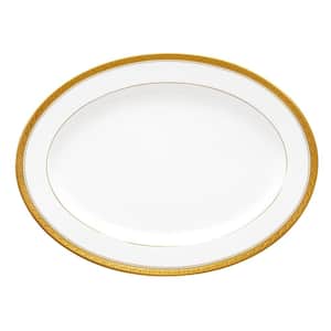 Crestwood Gold 16 in. (Gold) Porcelain Oval Platter
