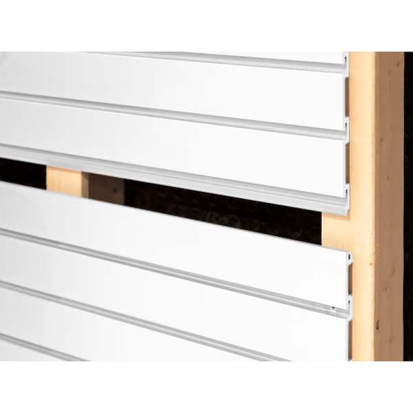 NewAge Products 71.77 in. H x 80 in. W PVC Slatwall Panel Set in