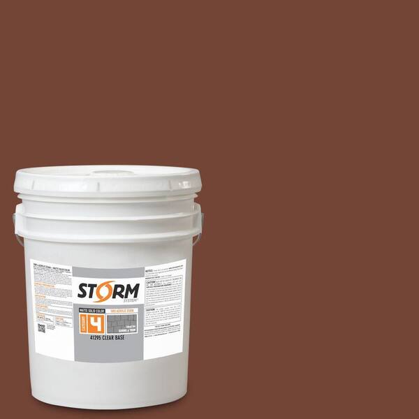 Storm System Category 4 5 gal. Melted Chocolate Matte Exterior Wood Siding 100% Acrylic Latex Stain