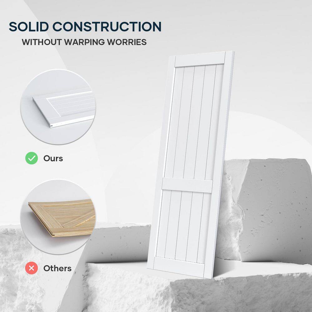 30" x 84" White Smooth Panel MDF Barn Door Kit