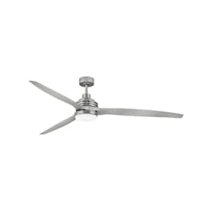 ARTISTE 72 in. Indoor/Outdoor Integrated LED Brushed Nickel Ceiling Fan with Remote Control