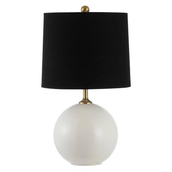 SAFAVIEH Relta 24 in. White Table Lamp with Black Shade TBL4441A The
