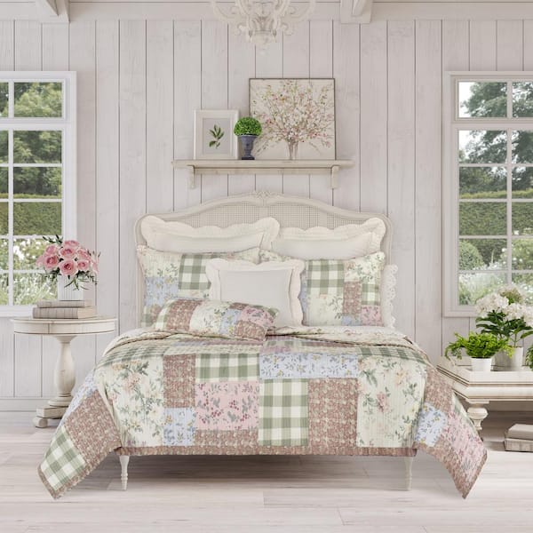Unbranded Elmira Dusty Rose Cotton King Quilted Sham
