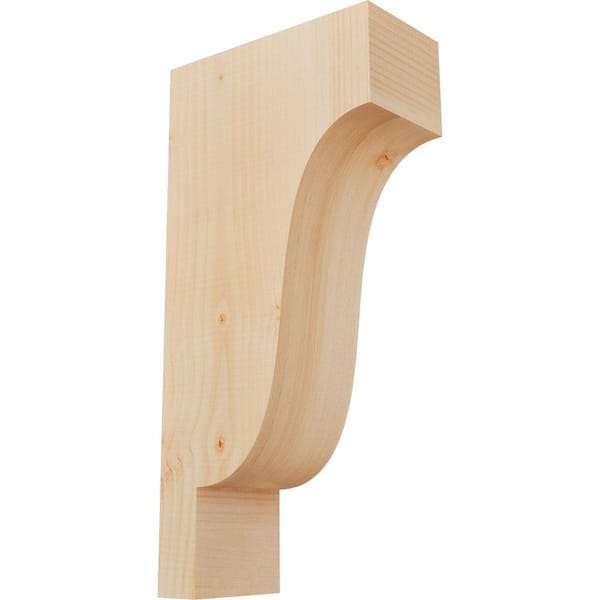 Ekena Millwork 5-1/2 in. x 12 in. x 24 in. Douglas Fir Newport Smooth Corbel