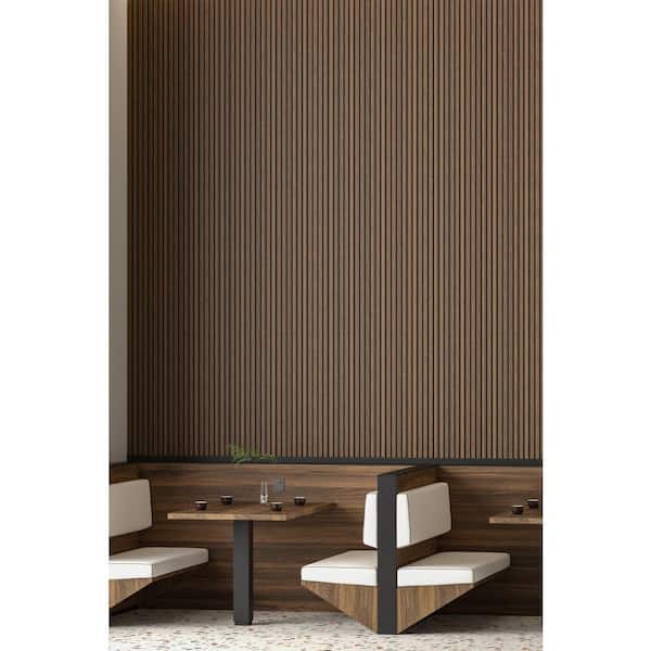 Ejoy 104 in. x 4.72 in. x 0.7 in. Solid Wood Wall 3-Grid Cladding