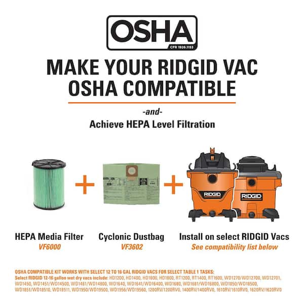 RIDGID Wet/Dry Shop Vacuums 