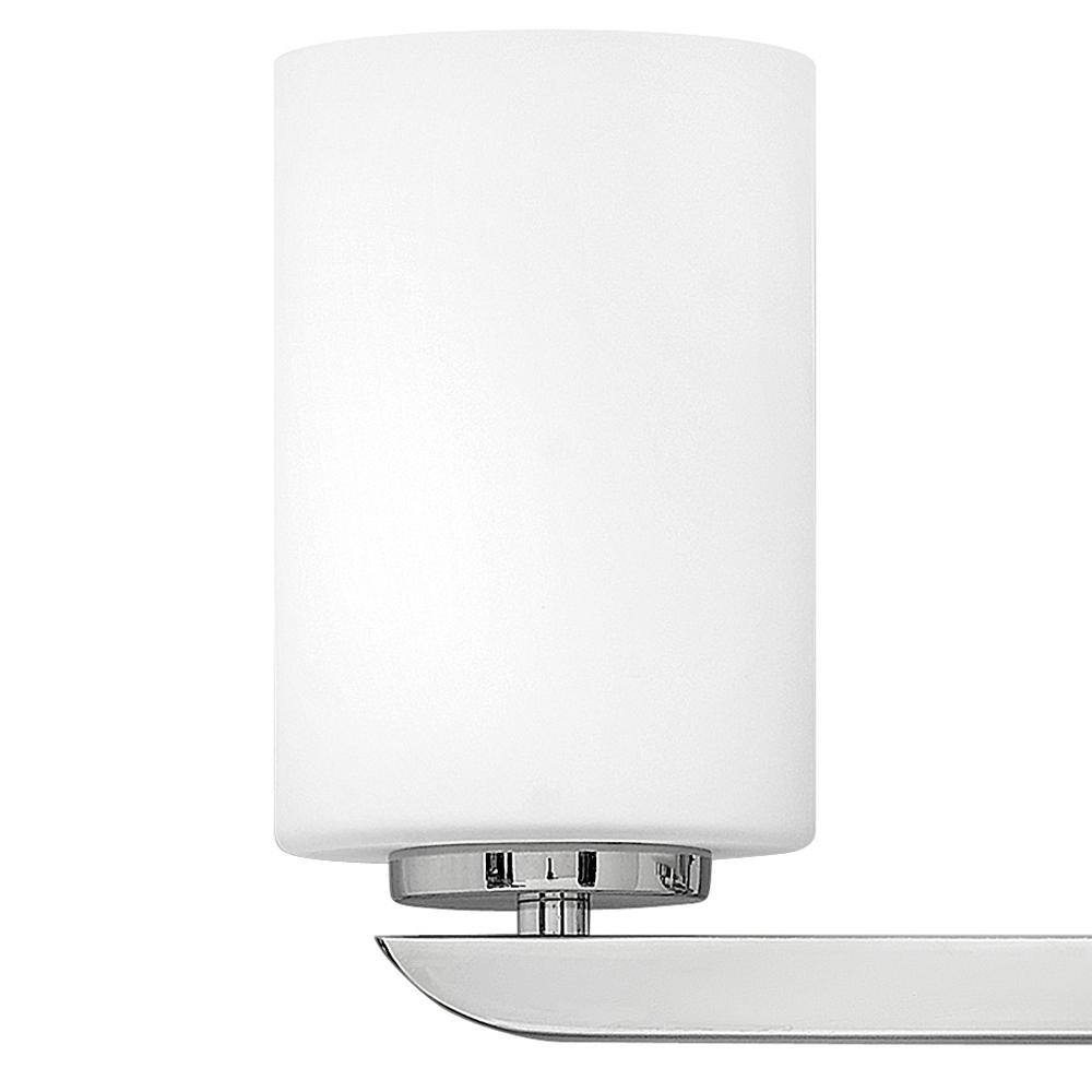 Kyra Polished Nickel 3-Light Vanity Light with Etched Opal Glass