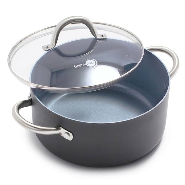 GreenPan Lima 5 qt. Hard Anodized Aluminum Ceramic Nonstick Casserole Stock Pot