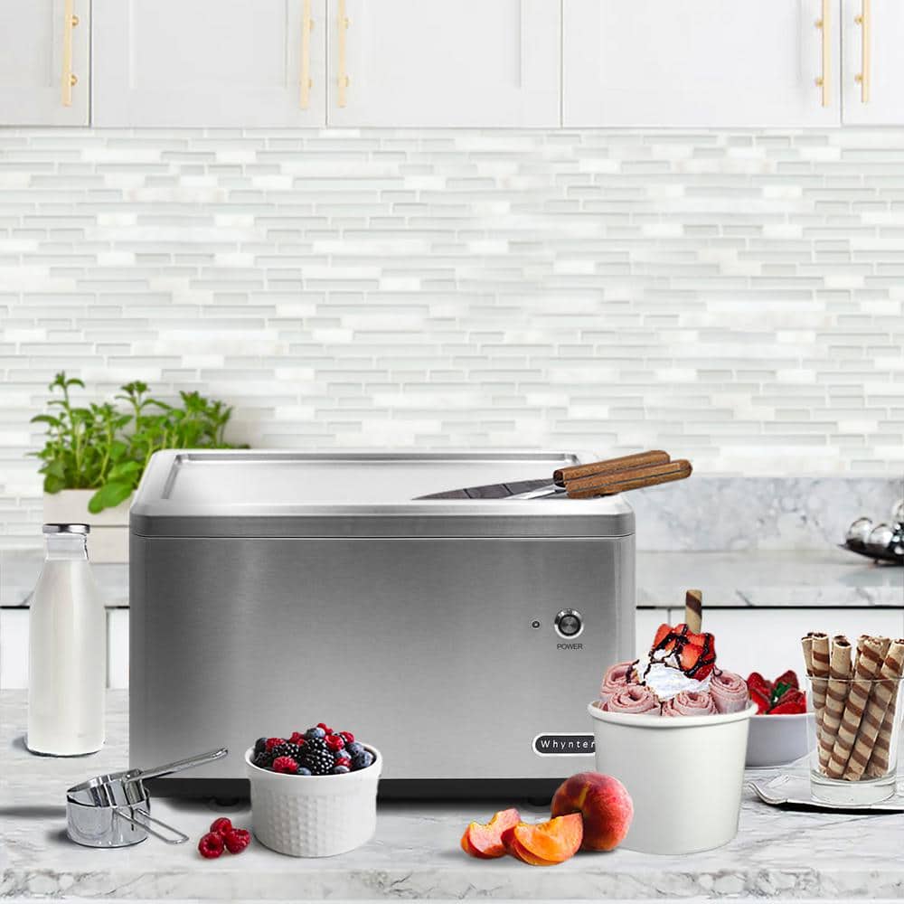 Whynter Stainless Steel Portable Instant Ice Cream Maker with Compressor