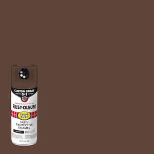 12 oz. Custom Spray 5-in-1 Satin Dark Brown Spray Paint (Case of 6)