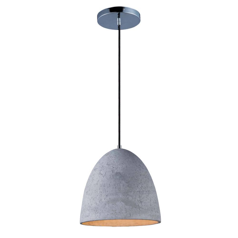 Crete Mini Bowl LED Pendant in Polished Chrome with Glass Accent