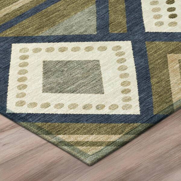 Chantille Machine Washable Indoor/Outdoor Abstract ACN3128 Cactus 5 ft. x 7 ft. 6 in. Area Rug