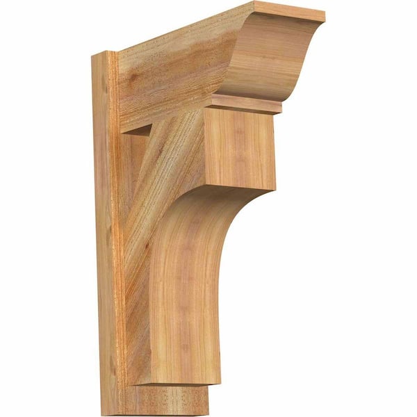 Ekena Millwork 8 in. x 26 in. x 18 in. Western Red Cedar Westlake Traditional Rough Sawn Outlooker