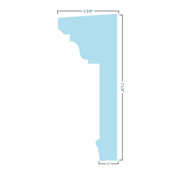 Ekena Millwork Traditional 1 in. x 42 in. x 7-1/4 in. Polyurethane  Crosshead Moulding with Bottom Trim and Flat Keystone CRH07X42BTKF - The  Home Depot