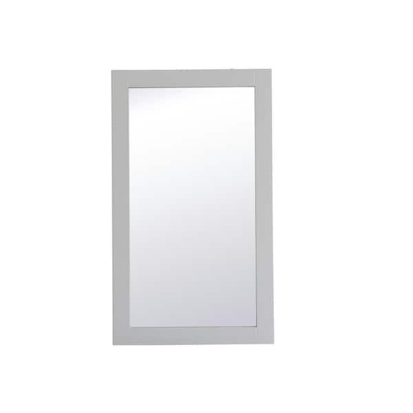 Unbranded Medium Rectangle Grey Contemporary Mirror (32 in. H x 18 in. W)