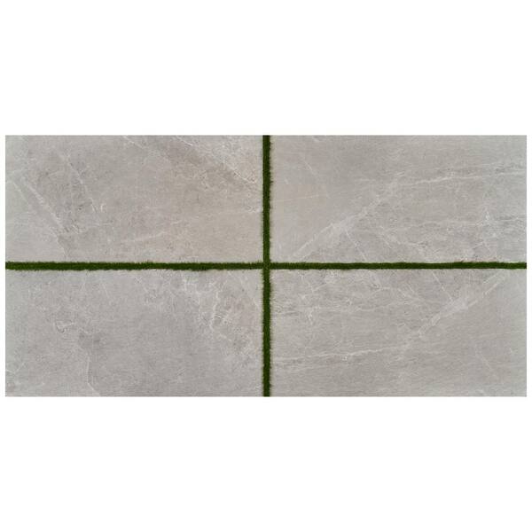 Ivy Hill Tile LithoTech 23.62 in. x 47.24 in. x 0.78 in. Silver Gray Matte Porcelain Floor Paver Tile (7.74 sq. ft./Each)