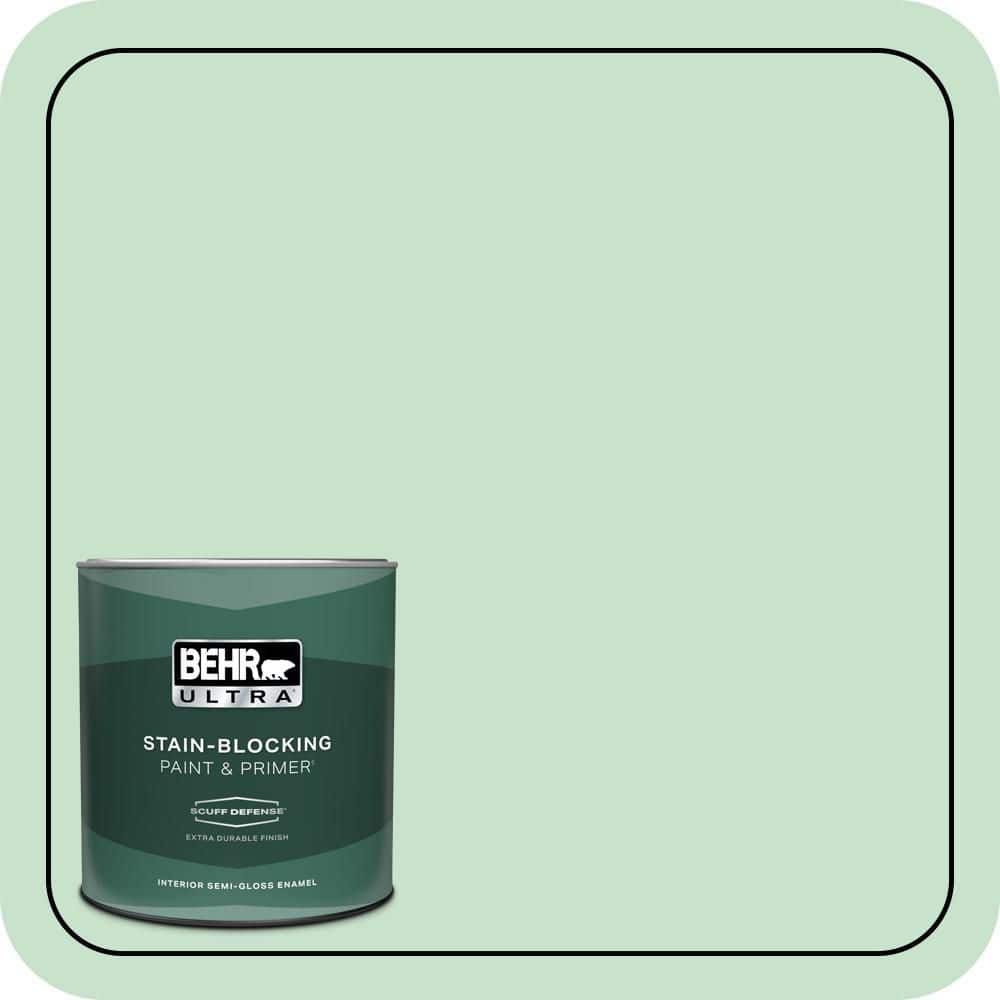 1 qt. #M410-2 Wishful Green Extra Durable Semi-Gloss Enamel Interior Paint & Primer price history on PriceWatchPro