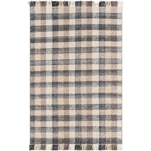 Livabliss Reliance Tan/Black Cottage 5 ft. x 8 ft. Indoor Area Rug