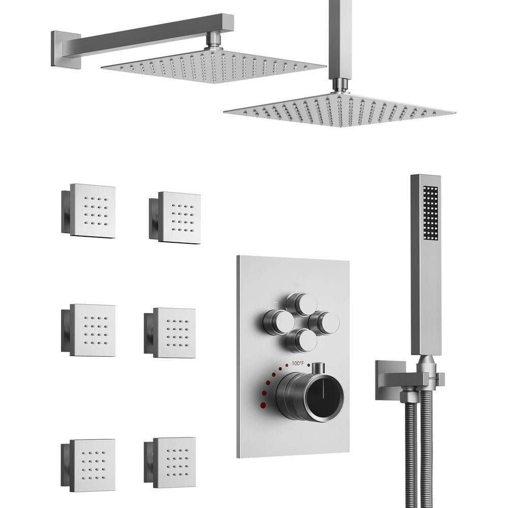 Juno Showers JS121SF Complete Shower System with Rough-In Valve