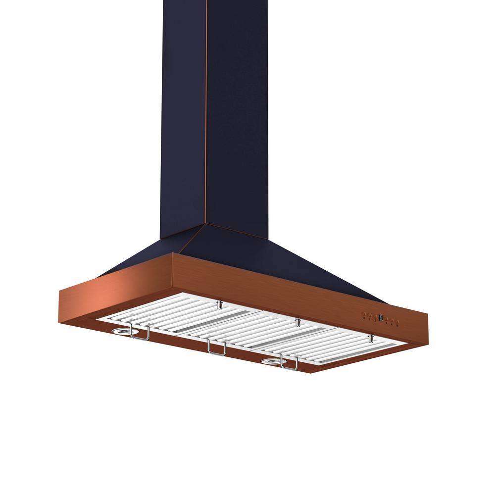 30" Oil-Rubbed Bronze and Copper Wall Mount Range Hood
