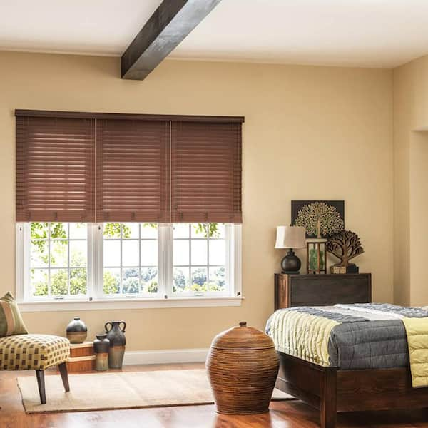 2 in - Faux Wood Blinds - Blinds - The Home Depot