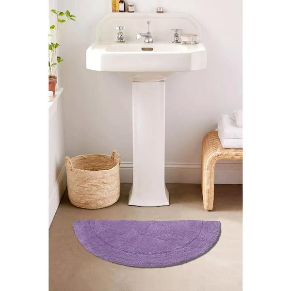 Home Weavers Inc Waterford Collection Purple 21 in. x 34 in. Cotton Bath Rug