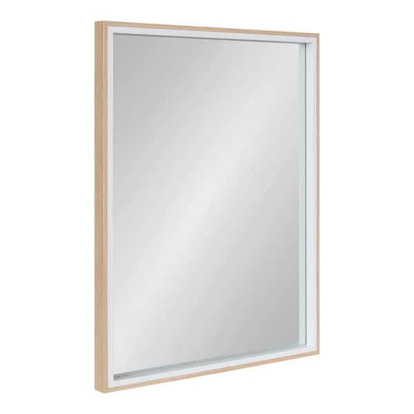 Kate and Laurel Gibson 24.00 in. H x 18.00 in. W Rectangle MDF Framed White Mirror
