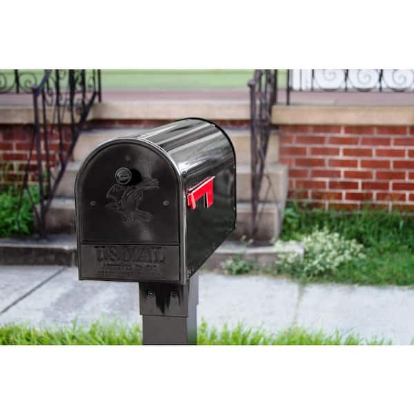 Large Letter Box Black High Security Metal Wall Mounted Post Box