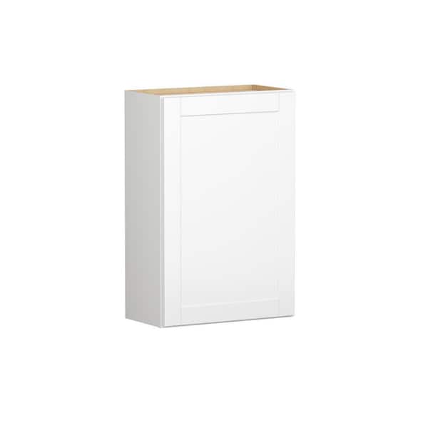 Shaker 24 in. W x 12 in. D x 36 in. H Assembled Wall Cabinet in Satin White