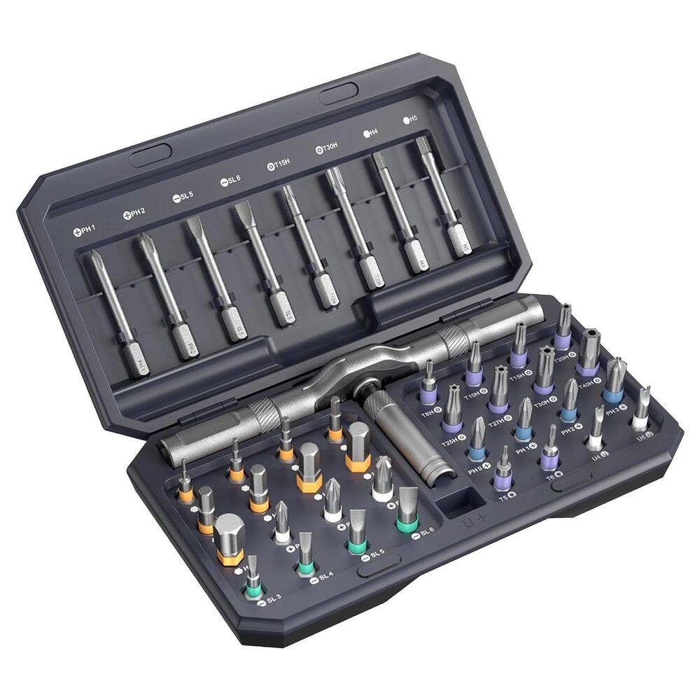 42-Piece Grey Insulated Magnetic Ratchet Screwdriver Set Shank 1 in. Bit Multi Hand Tool for Precision Repair price history on PriceWatchPro