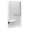 Aquatic Accessible AcrylX 36 in. x 36 in. x 75 in. 1-Piece Shower Stall ...