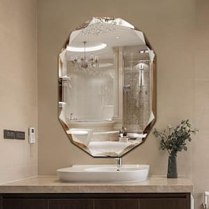 30 in. W x 36 in. H Rectangular Frameless Beveled Edge Wall Bathroom Vanity Mirror