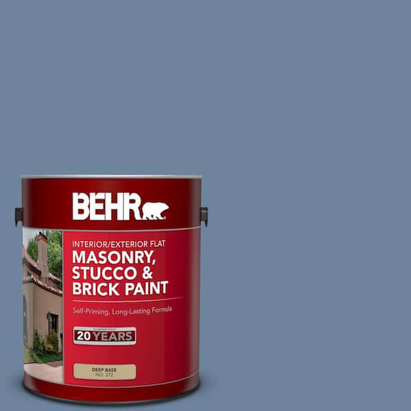 BEHR 1 gal. #S520-5 Thundercloud Flat Interior/Exterior Masonry, Stucco and Brick Paint