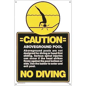 Residential or Commercial Swimming Pool Signs, Above Ground Pool No Diving