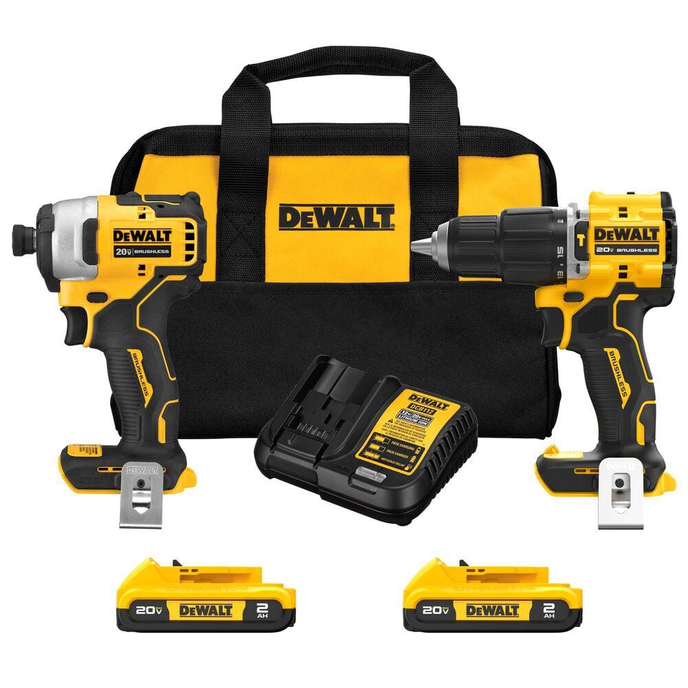 DEWALT ATOMIC 20-Volt Lithium-Ion Cordless 2-Tool Combo Kit with (2) 2.0Ah Batteries, Charger and Bag DCK226D2 The Home Depot