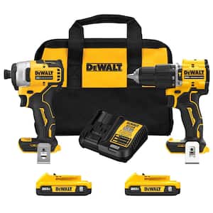 ATOMIC 20-Volt MAX Lithium-Ion Cordless 2-Tool Combo Kit with (2) 2.0Ah Batteries, Charger and Bag