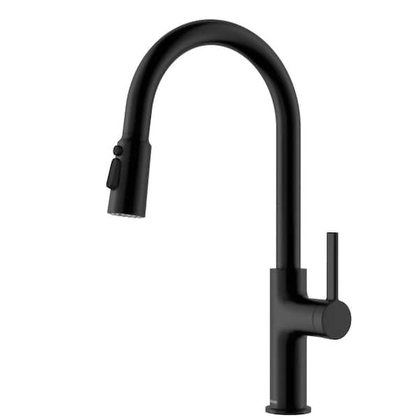 Stalbridge Single-Handle Pull-Down Sprayer Kitchen Faucet in Matte Black