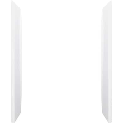 STORE+ 30 in. W x 75.75 in. H 2-Piece Direct-to-Stud Alcove Shower End Wall Set in White