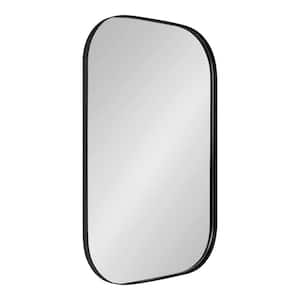 Rollo 20 in. x 30 in. Modern Rectangle Black Framed Decorative Wall Mirror