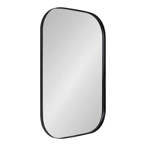 Kate and Laurel Rollo 20 in. x 30 in. Modern Rectangle Black Framed Decorative Wall Mirror