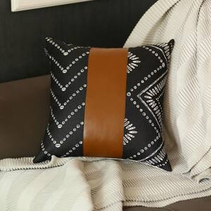 Jordan Brown Abstract 17 in. x 17 in. Throw Pillow Cover (Set of 2)