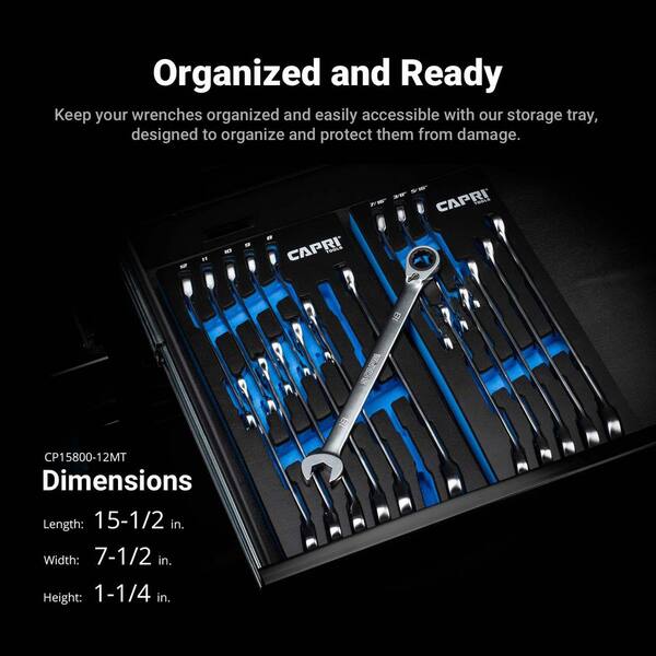 Capri Tools Metric 120-Tooth Ultra-Smooth Extra-Long Reversible