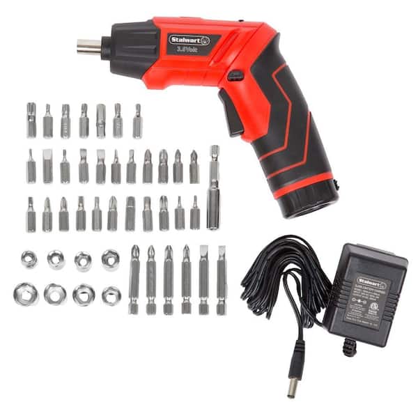 Stalwart 45 PC 3.6V LED Rechargeable Pivoting Cordless Screwdriver Set