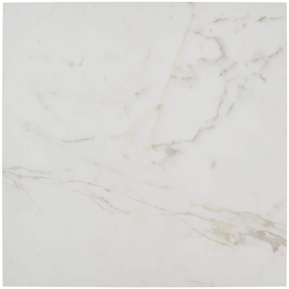 Calacatta White Matte Rectified Porcelain Floor and Wall Tile 24" x 24"