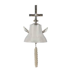 10 in. x 7 in. Silver Brass Nautical Bell Wall Decor