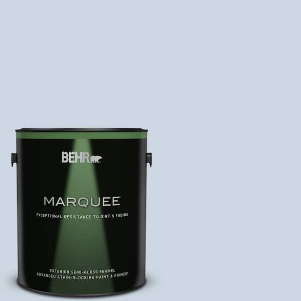 BEHR MARQUEE 1 gal. #ICC-35 Blue Reflection Semi-Gloss Enamel Exterior Paint & Primer