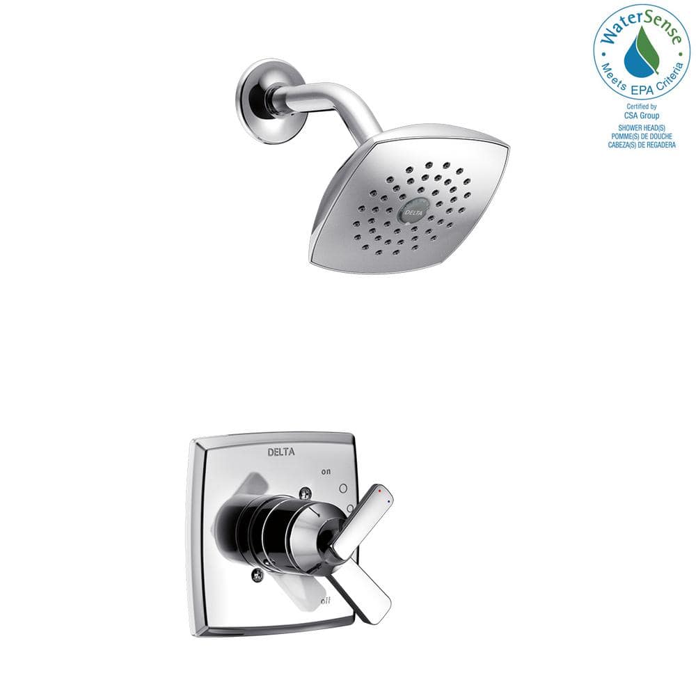 Modern Chrome Dual-Handle Wall-Mounted Shower Faucet Set